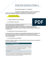 Documentacion Jujidica Tema 2: 1. La Empresa Como Entidad Juridica Y Economica