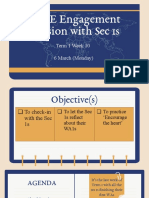 CCE Engagement Session With Sec 1s: Term 1 Week 10 6 March (Monday)