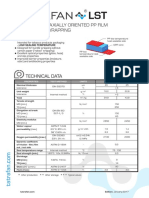 Coextruded Biaxially Oriented PP Film For Tobacco Wrapping: Technical Data