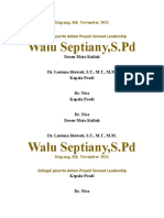 Walu Septiany, S.PD: Sebagai Peserta Dalam Proyek Servant Leadership