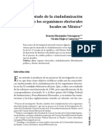 Estado de La Ciudadanización en Los Organismos Electorales Locales en México