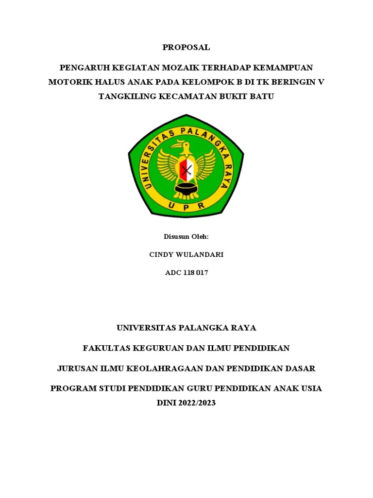 Proposal 2023 | PDF | Karier & Perkembangan