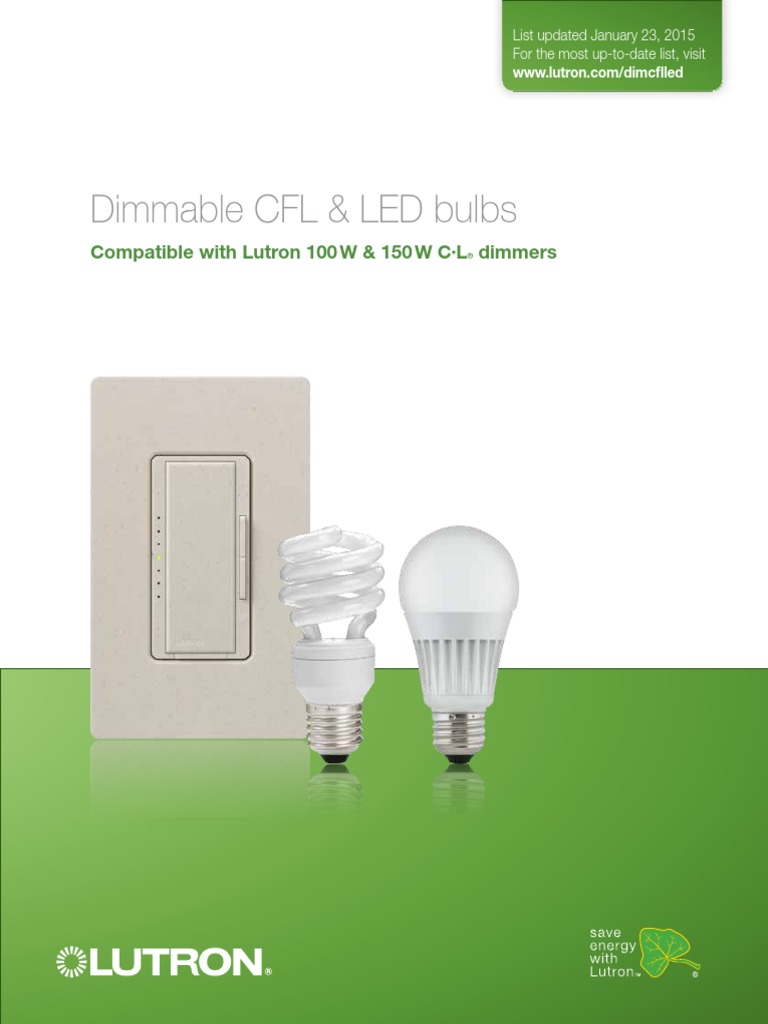 Caseta Lutron Bulb List PDF Compact Fluorescent Lamp Lighting