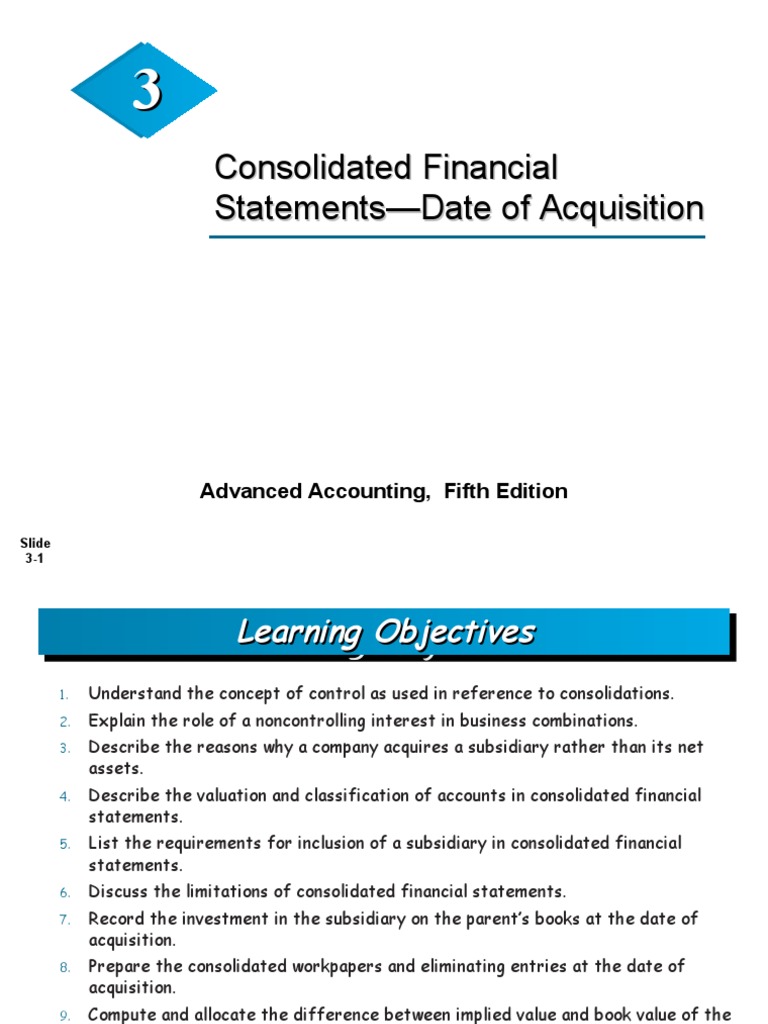 Consolidated Financial Statements Overview | PDF | Book Value | Equity ...