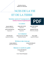 Sciences de La Vie Et de La Terre: Troisième Année de L'enseignement Secondaire