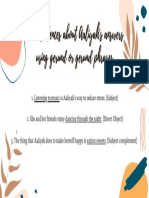 Three Sentences About Aaliyah's Answers Three Sentences About Aaliyah's Answers Using Gerund or Gerund Phrases Using Gerund or Gerund Phrases