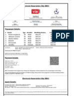 Electronic Reservation Slip (ERS) : # Name Age Gender Booking Status Current Status