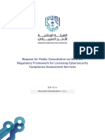 Request For Public Consultation On The Draft Regulatory Framework For Licensing Cybersecurity Compliance Assessment Services
