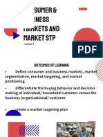 Lesson 4 C - B Markets and Marketing STP