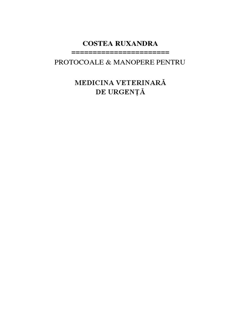 Protocoale & Manopere Pentru: Costea Ruxandra | PDF