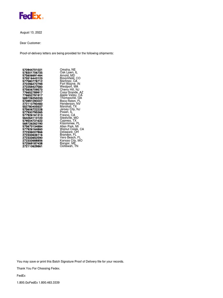 Untitled | PDF | Freight Transport | Fed Ex
