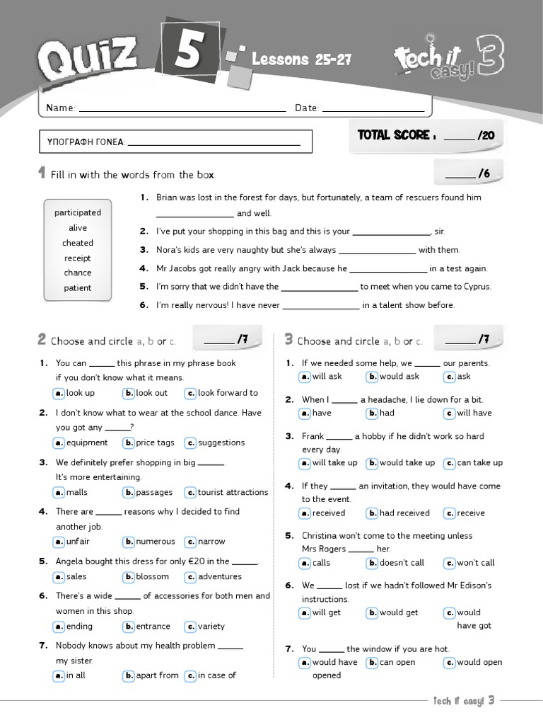 Tech It Easy! 3 - Interactive Quiz 5 | PDF