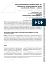 Caracterização de Artefatos Elastoméricos Obtidos Por Revulcanização de Resíduo Industrial de SBR (Copolímero de Butadieno e Estireno)