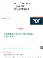Numerical Computation April 2023 Miss.T.Selvaratnam: Lecture - 3,4