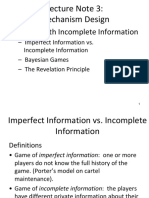 Lecture Note 3: Mechanism Design: - Games With Incomplete Information