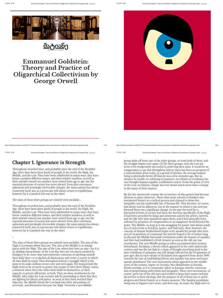 Oligarchical Collectivism Explained | PDF | Social Science