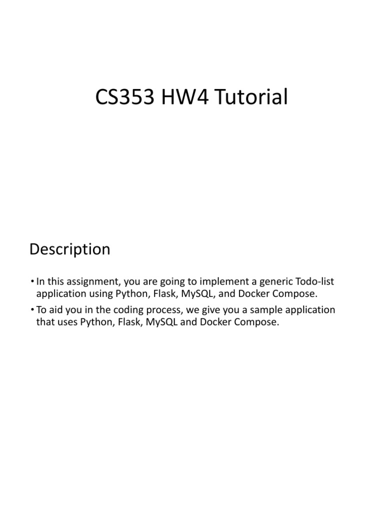 CS353 HW4 Tutorial | PDF | Login | User (Computing)