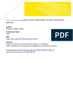 Chemical Investigation of The Terpenoids of Some Australian Species