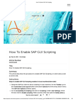 How To Enable SAP GUI Scripting