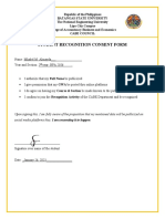 Student Recognition Consent Form