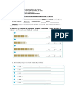 Evaluación Sumativa de Matemáticas 4° Básico