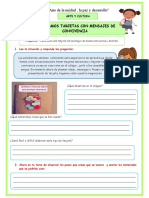 Ficha-Viern-Arte-Elaboramos Tarjetas Con Mensajes de Convivencia