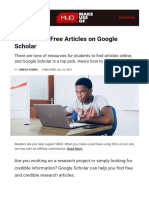 How To Find Free Articles On Google Scholar