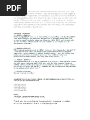 Dropshipping reactivation appeal