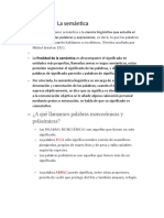 La Semántica: ¿A Qué Llamamos Palabras Monosémicas y Polisémicas?