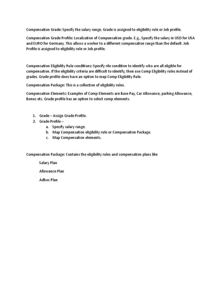 Compensation Structure Guide | PDF