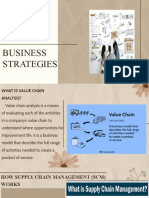 Understand business strategies with value chain analysis, supply chain management, marketing, sales, production, and competitive strategies