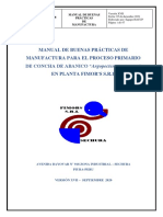 Manual de Buenas Prácticas de Manufactura para El Proceso Primario DE CONCHA DE ABANICO "Argopecten Purpuratus" en Planta Fimor'S S.R.L