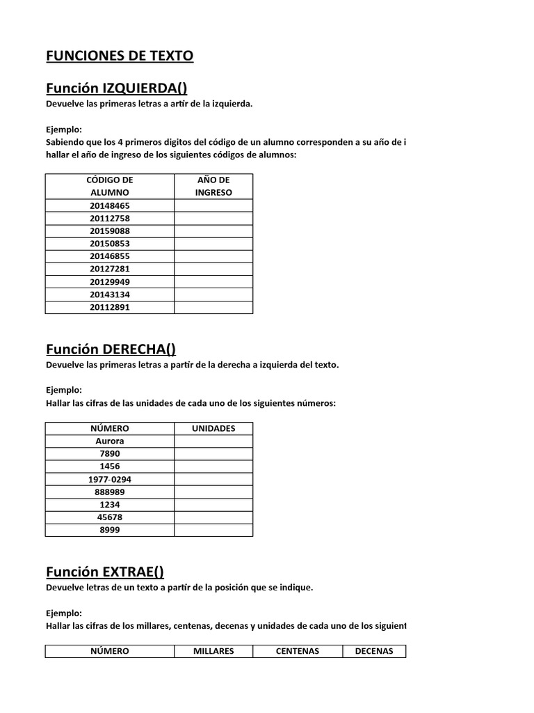 Funciones Texto NUEVO A | PDF