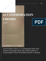 Accommodation Theory: Group 3
