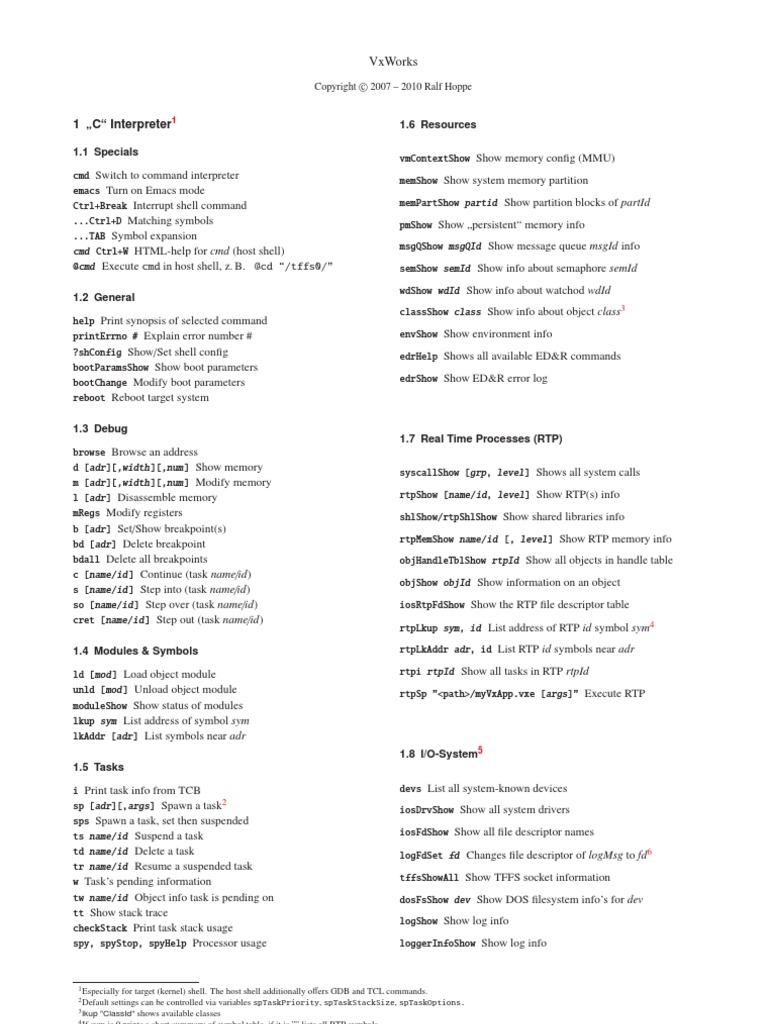 Vxworks Ref Info | PDF | Computer Engineering | System Software