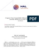 L'apport D'une Comptabilité D'exercice À L'aune La Nouvelle Réforme de La LOLF Au Maroc