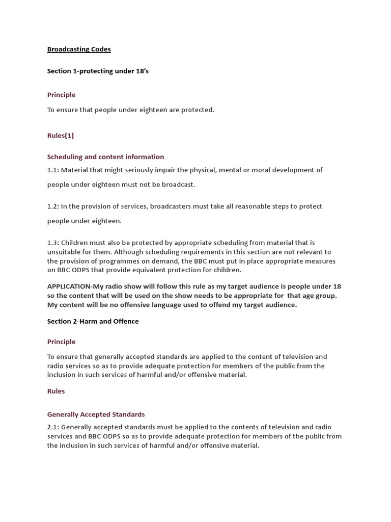 Broadcasting Codes PDF