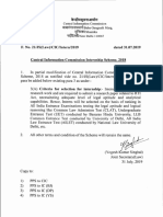 CIC Office Order Dated 31-07-2019