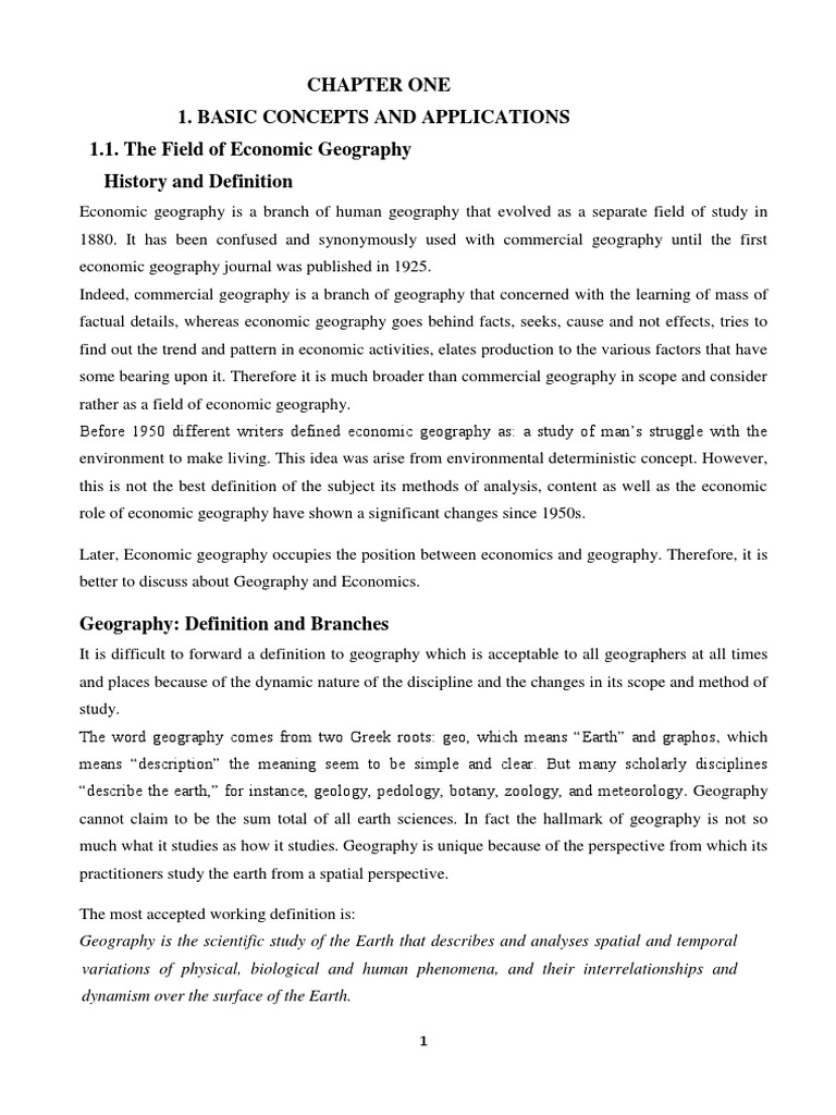 Chapter One 1. Basic Concepts and Applications 1.1. The Field of ...