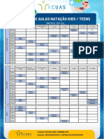 Grade Natação Kids e Teens - 2023