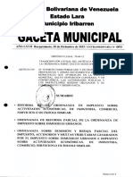 Alcaldía Iribarren, Estado Lara, Gaceta Municipal Extraordinaria 4893 Del28 Diciembre 2022. Ordenanza Impuesto Actividades Económicas, de Industria, Comercio, Servicios o Índole Similar Ejercicio 2023