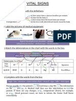 1 Match The Vital Signs With The Definitions