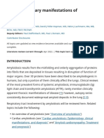 Pleuropulmonary Manifestations of Amyloidosis: Author: Section Editors: Deputy Editors