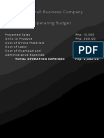 D&S Small Business Company Operating Budget: Total Operating Expenses Php. 2,582.00