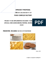 Eproject Proposal FOR Establishment of Food Complex Factory