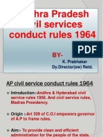 Andhra Pradesh Civil Services Conduct Rules 1964: K. Prabhakar Dy - Director (SW) Retd