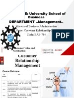INSTITUTE: University School of Business DEPARTMENT ..Management.