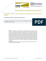 Possibilidades da análise funcional do comportamento verbal na prática clínica