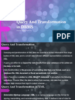 Query and Transformation in DBMS: Done by Ruban Christu Raj