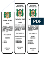 Informe de Corte Informe de Corte Informe de Corte: Documentos Ordenes Documentos Documentos